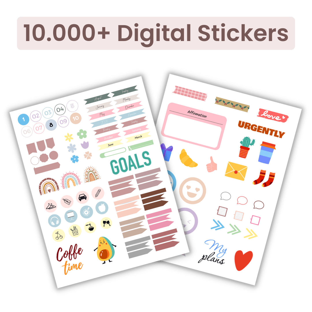 10.000+ Digital Stickers by BloomPlanners